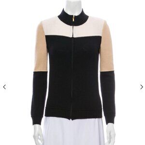 St. John Wool Colorblock Cardigan